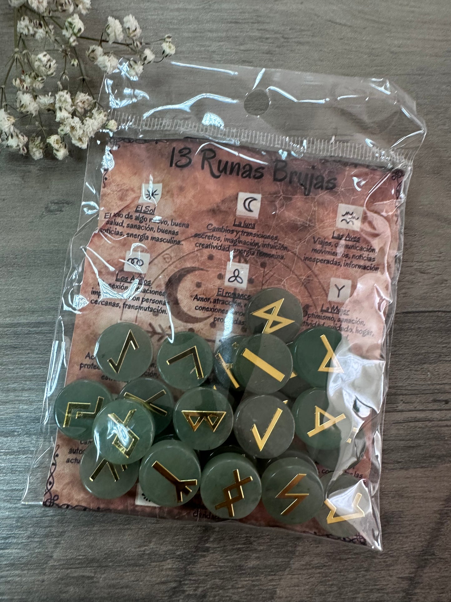 Runas Brujas Jaspe verde