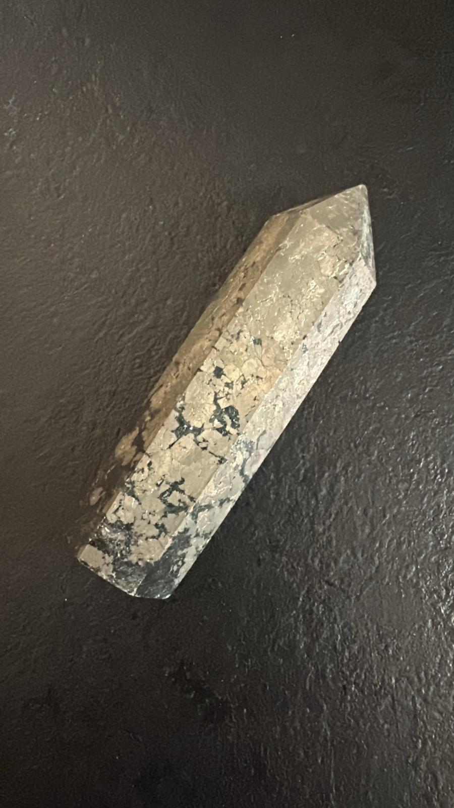 Obelisco de Pirita 12 cm para atracción de Dinero, Trabajo y Éxito