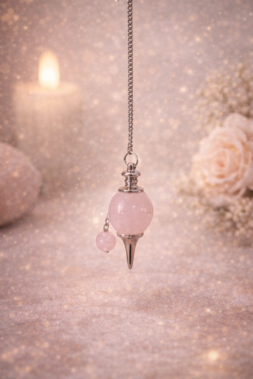 Péndulo Cuarzo Rosa