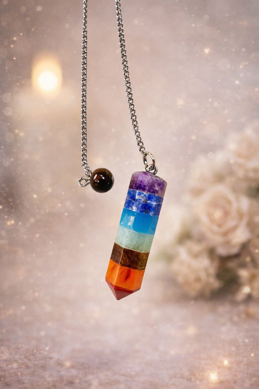 Péndulo obelisco 7 Chakras